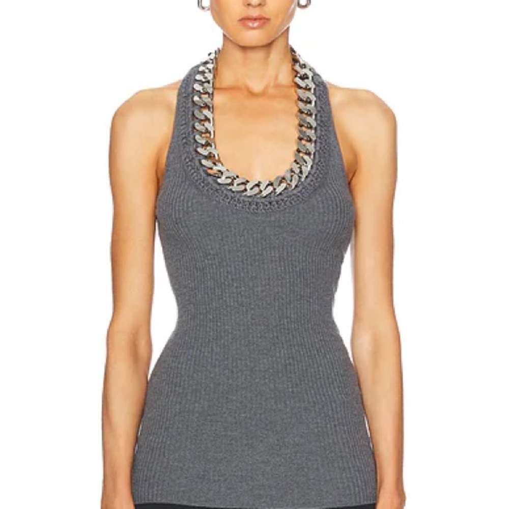 Stella McCartney Falabella Chain Top in Dark Grey NWT Size XL